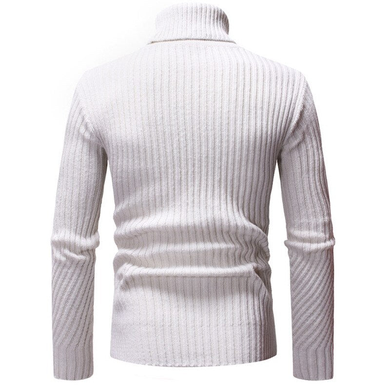 New Autumn Winter Fashion Brand Clothing Men's Sweaters Warm Slim Fit Turtleneck Men Pullover Knitted Sweater Men