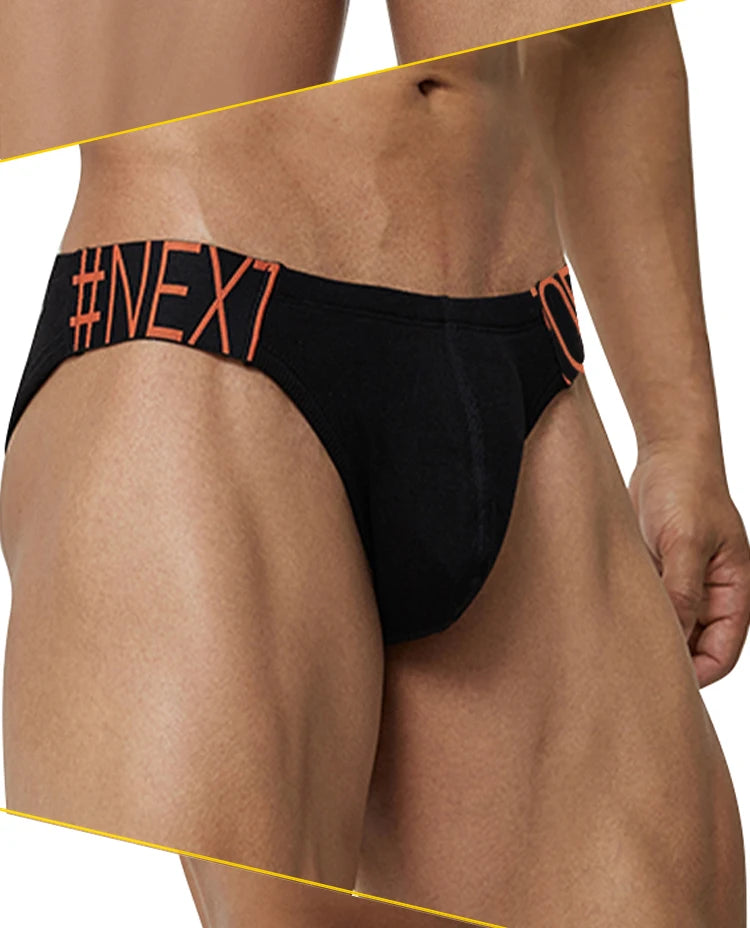 Orlvs Herren unterwäsche aus reiner Baumwolle Pit Cloth trend ige sexy Hosen mit niedriger Taille Hüftlift eng anliegende Herren Slips mit breitem Gürtel und hohem Schlitz