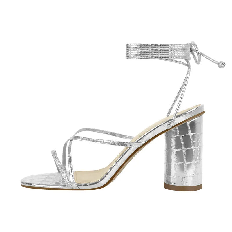 Hoch Ferse Offene spitze Sandalen