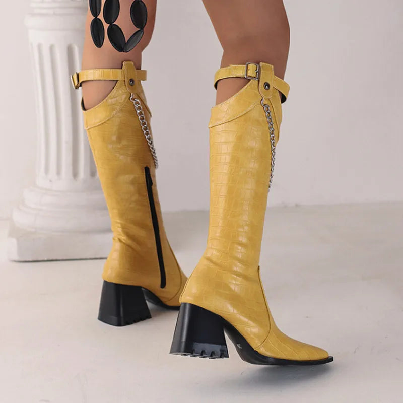 Luxury Women's Boots High-heeled Boots