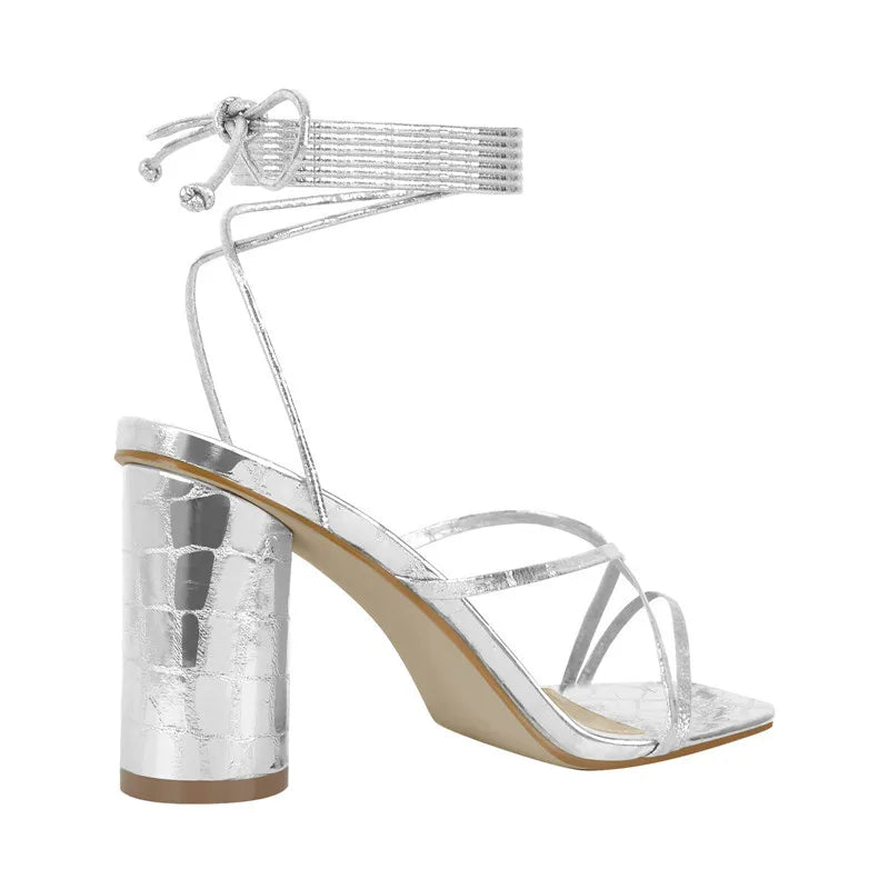 Hoch Ferse Offene spitze Sandalen