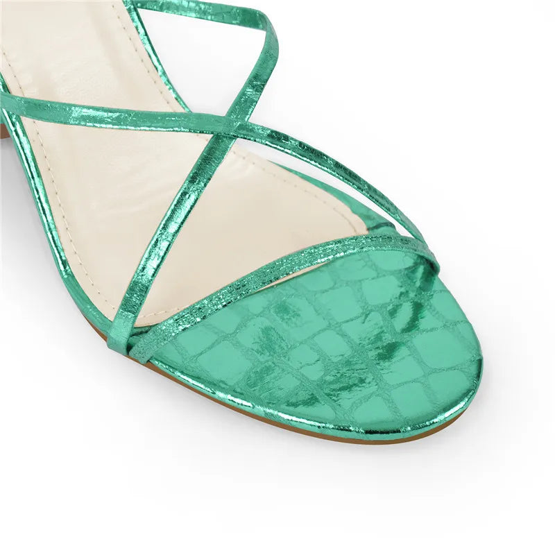 Hoch Ferse Offene spitze Sandalen