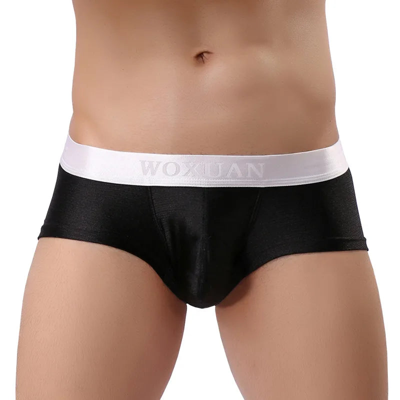 Männliches Geschlecht weicher und bequemer Boxer sexy glatt gebürstet atmungsaktiv Nylon Spandex großen Raum einlagige Front Schritt Unterwäsche
