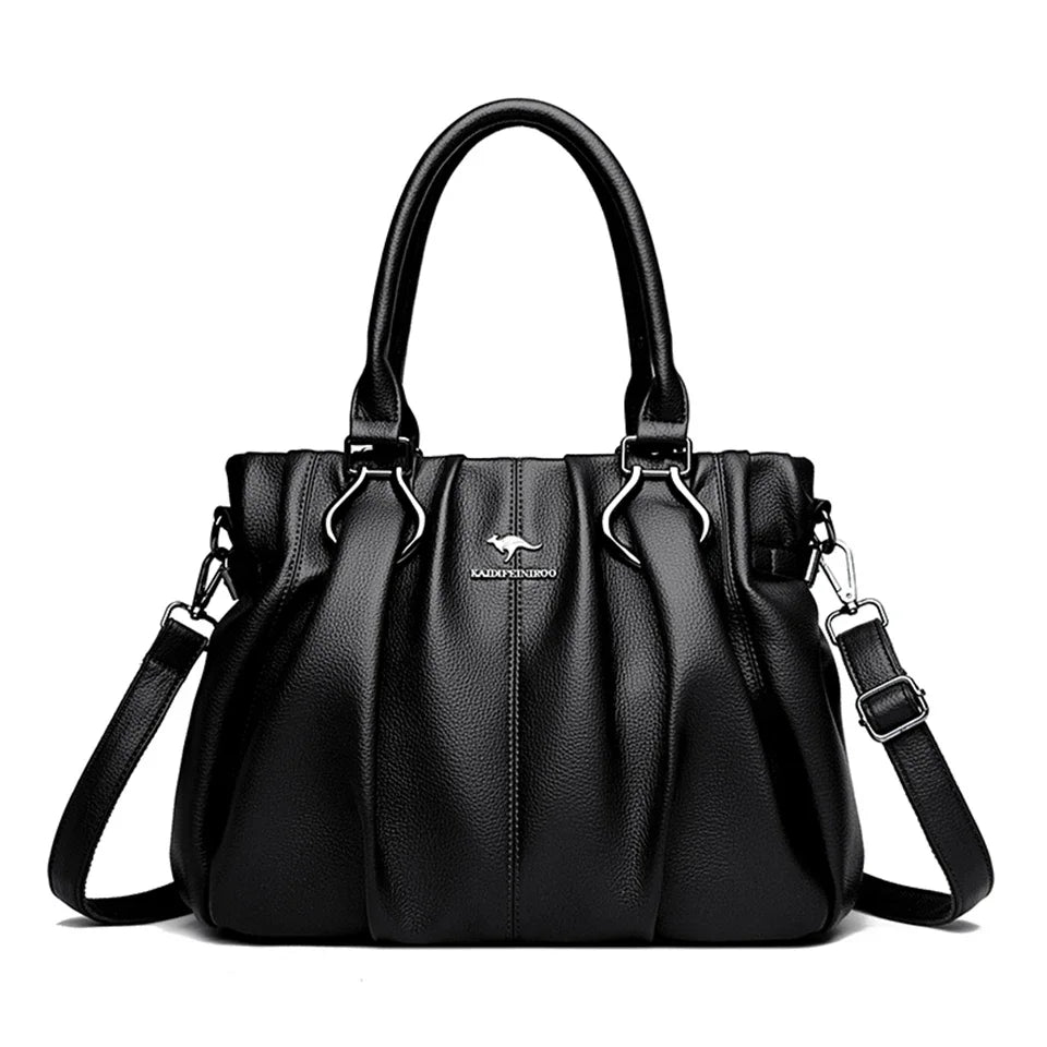 Echte lässige Tragetasche, luxuriöse Handtaschen für Damen, Designer-Geldbörsen und Handtasche, hochwertige Handtaschen aus weichem Leder für Pendler