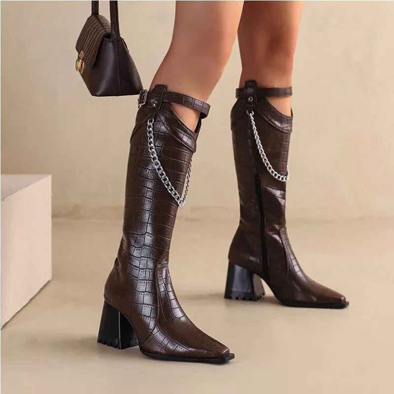 Luxury Women's Boots High-heeled Boots