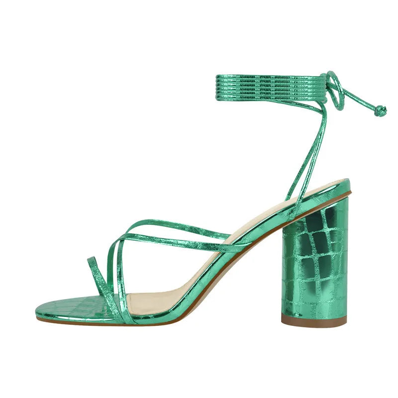 Hoch Ferse Offene spitze Sandalen