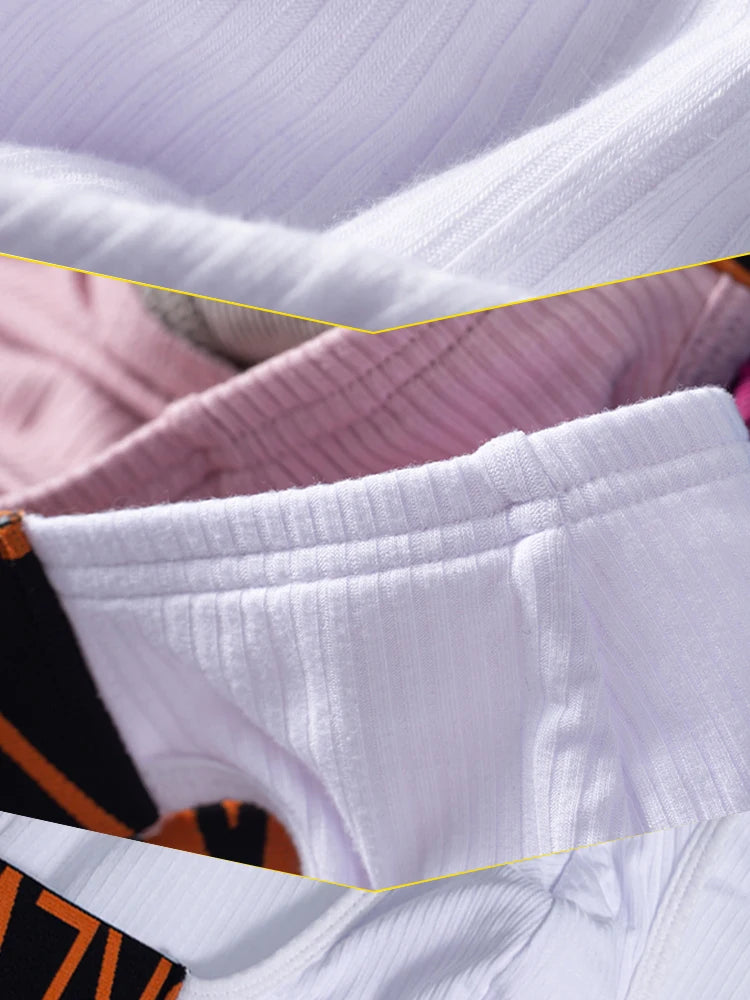 Orlvs Herren unterwäsche aus reiner Baumwolle Pit Cloth trend ige sexy Hosen mit niedriger Taille Hüftlift eng anliegende Herren Slips mit breitem Gürtel und hohem Schlitz