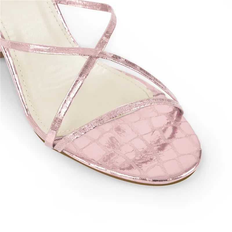 Hoch Ferse Offene spitze Sandalen