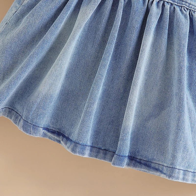 1 2 3 4 5 6 Jahre Mädchen Kleidung Sets Sommer Hosenträger Kleid kleine Prinzessin Anzug Mode Träger Denim Overalls Geburtstags geschenk - Blockshop.store
