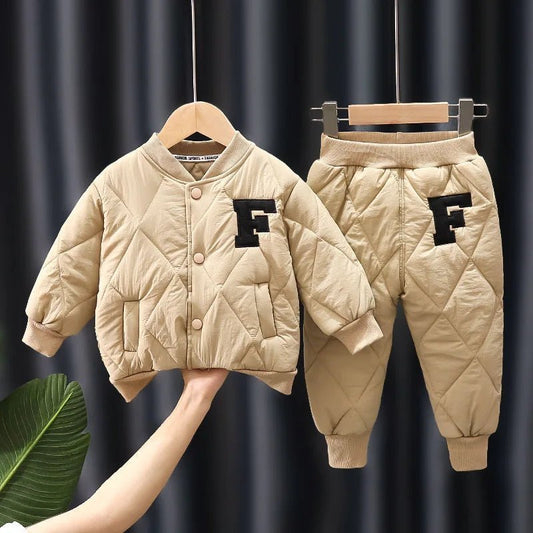 1 2 3 4 5 Jahre Winter Jungen Kleidung setzt Alphabet Mode warmen Mantel und Hose 2 Stück Jungen passt Geburtstags geschenke neue Kinder kleidung - Blockshop.store