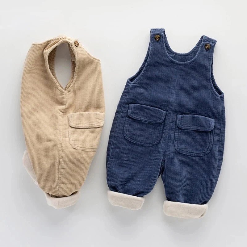1 2 3 4 jahre Kleinkind Mädchen Jungen Overalls Herbst Winter Verdicken Warme Cord Overall Baby Strampler Kinder Hosen Geburtstag präsentieren - Blockshop.store