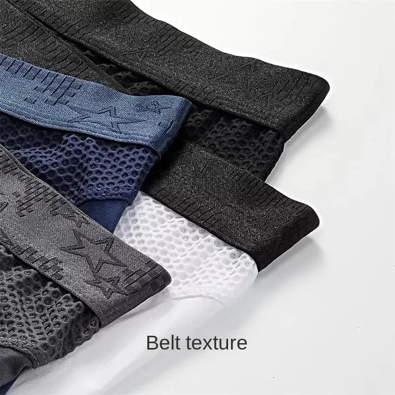 1 Stück Herren lange Boxer Unterwäsche Mann sexy u konvexe Mesh atmungsaktive Höschen verlängert verschleiß feste Beine Männer Boxershorts plus Größe - Blockshop.store