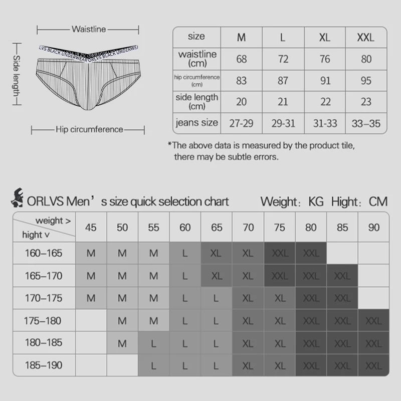 1/2/3PCS ORLVS Männer Unterwäsche Neue Sexy Ankunft Baumwolle Atmungsaktivem Anti - Bakterielle Pilz - Proofing Dreieck Shorts OR6251 - Blockshop.store