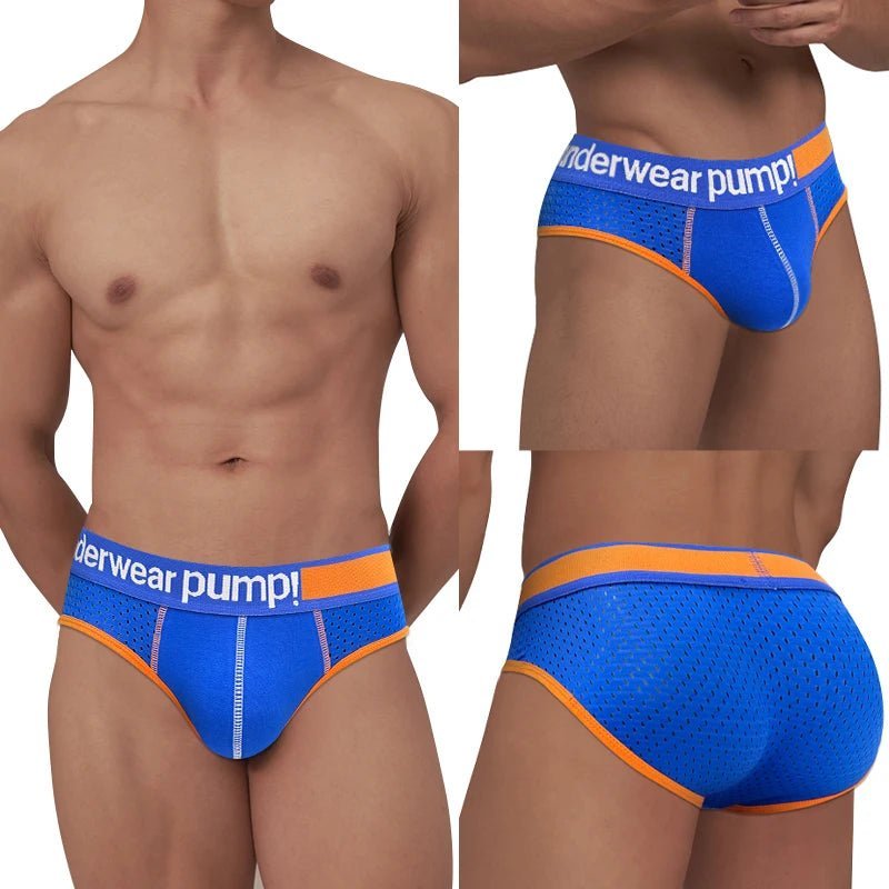 1/2/3PCS Sexy Männer Unterwäsche Slips Mesh Atmungsaktive Dessous Mann Unterhose Bikini Kurze Suspensorium Baumwolle beutel Höschen Homosexuell Kurze - Blockshop.store