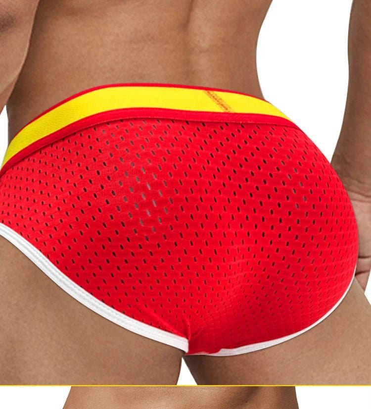 1/2/3PCS Sexy Männer Unterwäsche Slips Mesh Atmungsaktive Dessous Mann Unterhose Bikini Kurze Suspensorium Baumwolle beutel Höschen Homosexuell Kurze - Blockshop.store