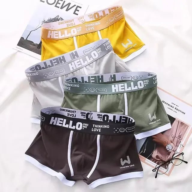 1/4 Stück Herrenunterwäsche Baumwolle Boxershorts Herrenunterwäsche Boxershorts Atmungsaktiv U Convex Herrenunterwäsche Sexy Plus Size - Blockshop.store