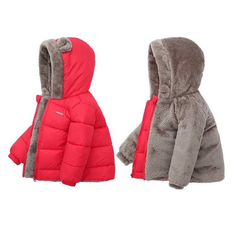 2 3 4 5 6 jahre Nette Ohren Winter Mädchen Jacke Herbst Halten Warme Jungen Oberbekleidung Mit Kapuze Zipper Weihnachten Geburtstag geschenk Kinder Kleidung - Blockshop.store