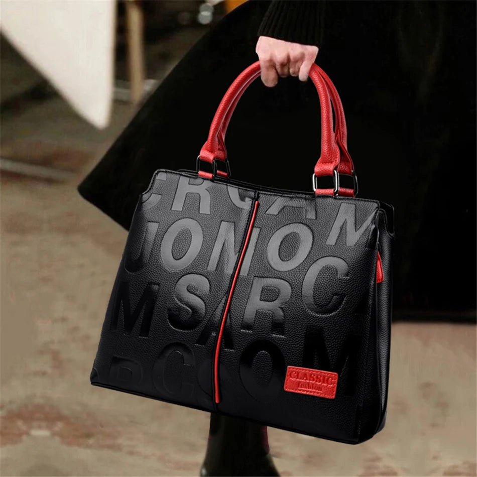 2 Schichten Damen Qualität Leder Brief Umhängetaschen für Frauen 2024 Luxus Handtaschen Damen Taschen Designer große Kapazität Einkaufstasche - Blockshop.store