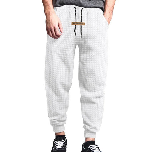 2024 independent station cross - border jacquard small checkered drawstring loose trousers men's pants spring and autumn casual sw - Blockshop.store