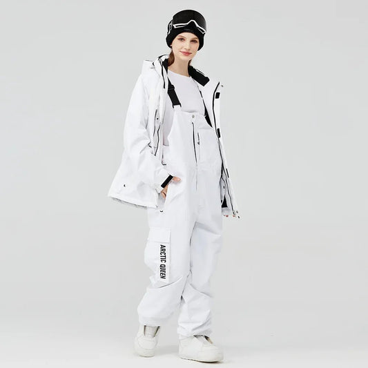 2024 Luxus - Skianzug für Männer und Frauen, winddicht, wasserdicht, Skifahren und Snowboarden, Jacke, Träger, Hosen, Set, weibliche Schneekostüme - Blockshop.store