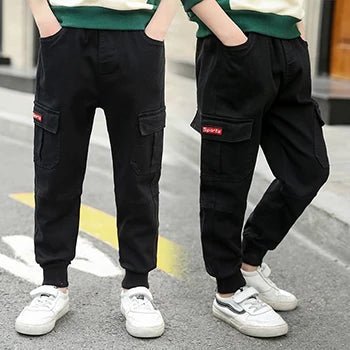 2024 neue Mode Teen Jungen Cargo hose Herbst Winter verdicken Jungen Hose lässig Kinder Sport hose 4 - 13 Jahre Kinder kleidung - Blockshop.store