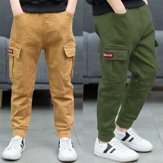 2024 neue Mode Teen Jungen Cargo hose Herbst Winter verdicken Jungen Hose lässig Kinder Sport hose 4 - 13 Jahre Kinder kleidung - Blockshop.store