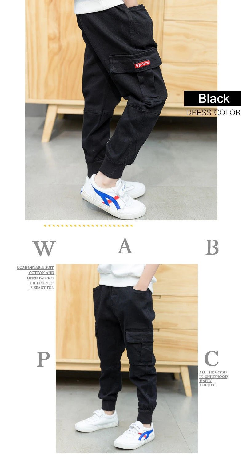 2024 neue Mode Teen Jungen Cargo hose Herbst Winter verdicken Jungen Hose lässig Kinder Sport hose 4 - 13 Jahre Kinder kleidung - Blockshop.store