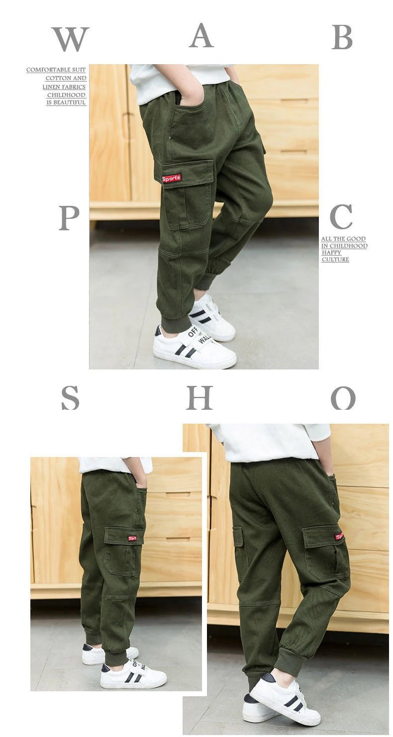2024 neue Mode Teen Jungen Cargo hose Herbst Winter verdicken Jungen Hose lässig Kinder Sport hose 4 - 13 Jahre Kinder kleidung - Blockshop.store