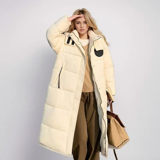 2024 neue Winter Frauen Kapuze Parkas X - Long Jacken lässig dick warm wind dicht weibliche Outwear Streetwear Schnee tragen Jacke Mantel - Blockshop.store