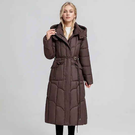 2024 neue Winter Frauen lange Parkas Taschen dicke warme Kapuze Daunen Baumwoll mantel weibliche lose Puffer Jacken wind dichten Schnee mantel - Blockshop.store