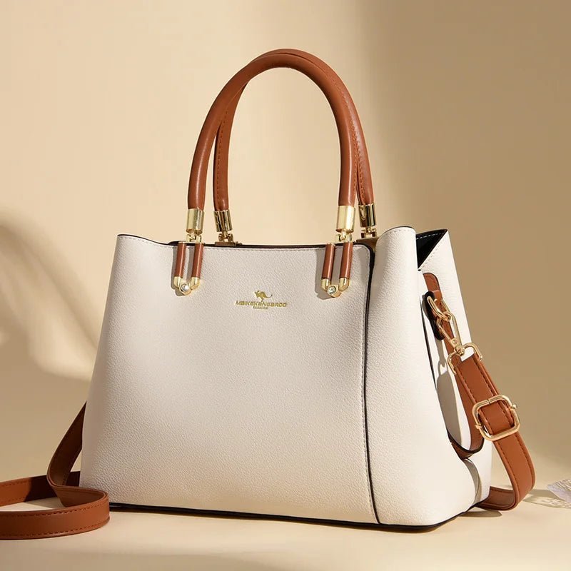 2024 New Genuine Leather Handbag High Quality Women Crossbody Shoulder Bags Designer Large Capacity Casual Tote Bag Sac A Main - Blockshop.store