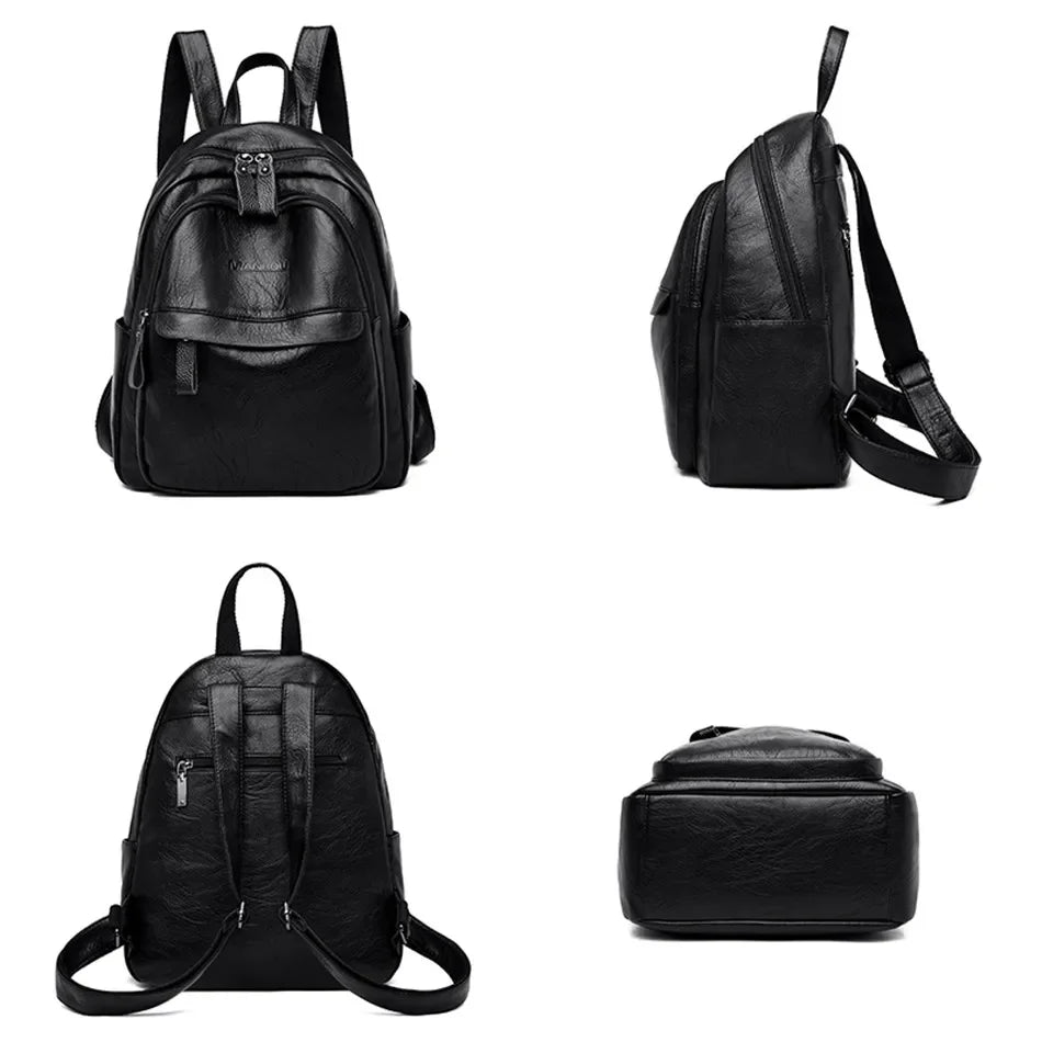 2024 weibliche Leder rucksäcke hochwertige Damen rucksäcke Luxus designer große Kapazität lässig Tages rucksack Mädchen Mochi las sac a dos - Blockshop.store