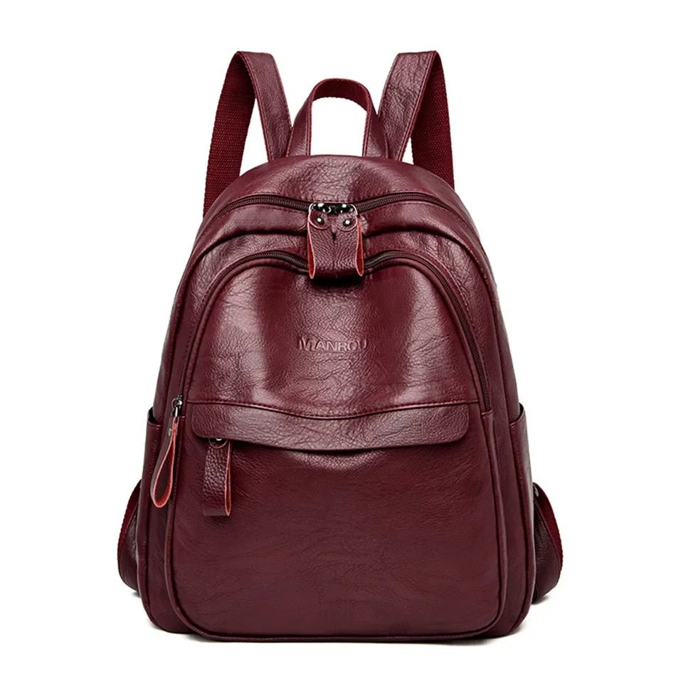 2024 weibliche Leder rucksäcke hochwertige Damen rucksäcke Luxus designer große Kapazität lässig Tages rucksack Mädchen Mochi las sac a dos - Blockshop.store