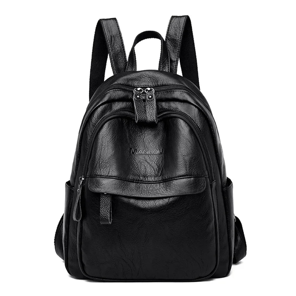 2024 weibliche Leder rucksäcke hochwertige Damen rucksäcke Luxus designer große Kapazität lässig Tages rucksack Mädchen Mochi las sac a dos - Blockshop.store