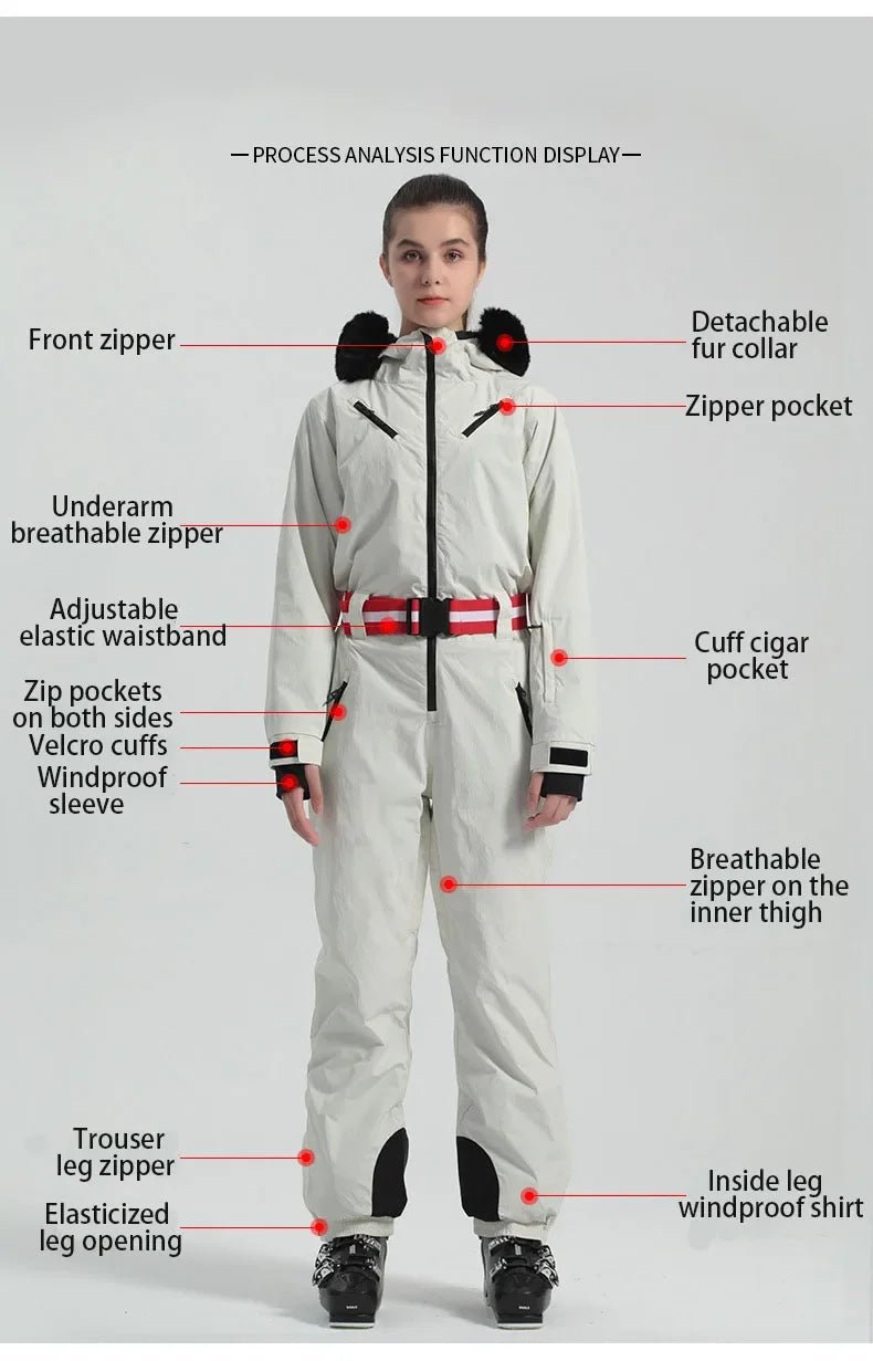 2025 neue einteilige Ski anzug Outdoor Winter wasserdicht wind dicht Ski Schnee setzt solide thermische Snowboard Overalls Frauen Männer - Blockshop.store