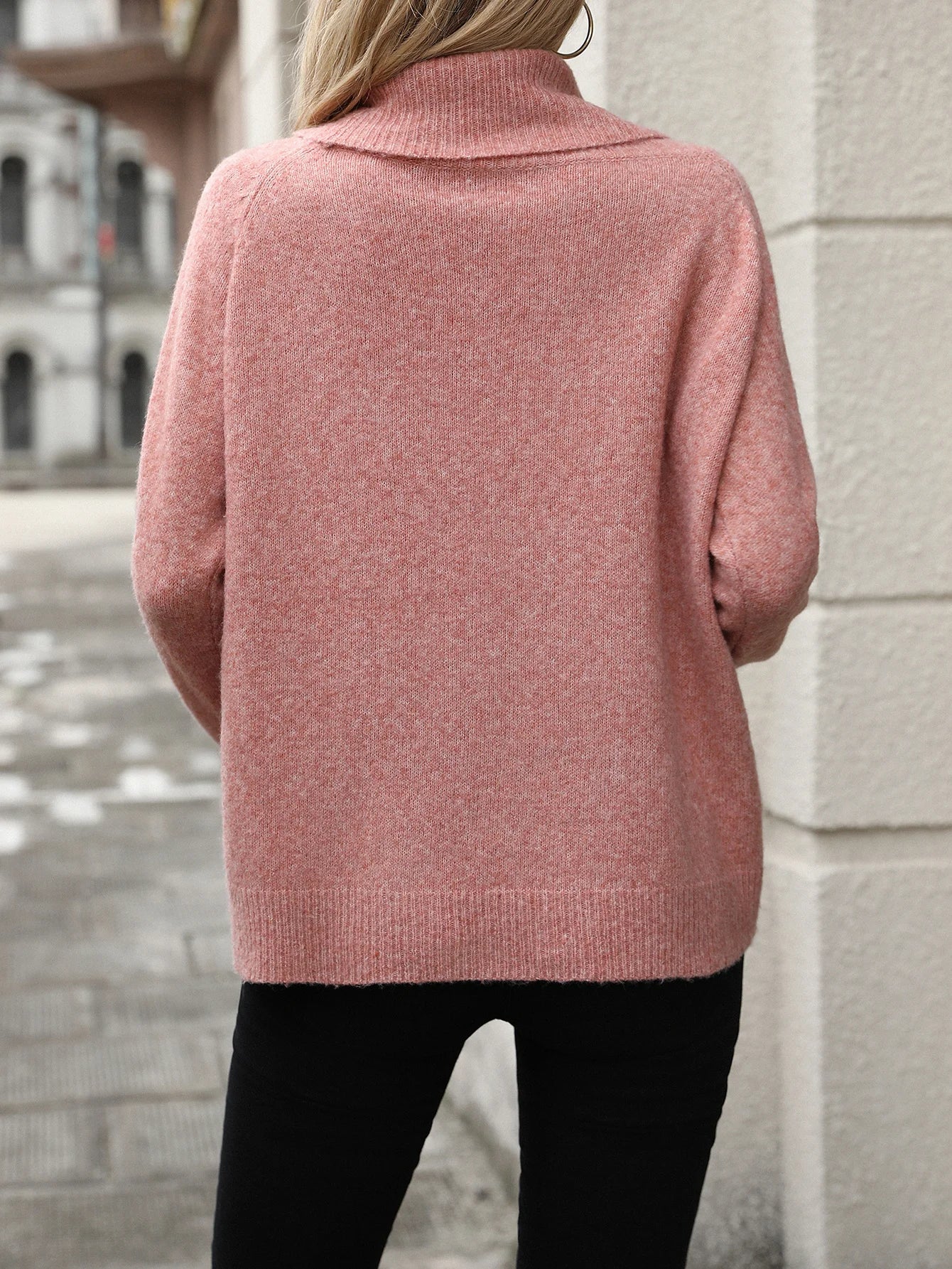 2025, Winter Casual Rollkragen Gestrickte Pullover Für Frauen Solide Langarm Pullover Damen Herbst Trend Warm Off Schulter Jumper - Blockshop.store