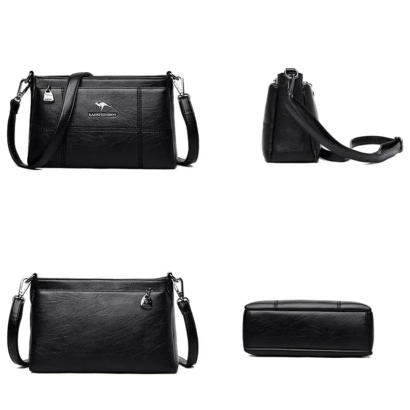 3 - in - 1 - Luxus - Handtaschen für Damen, Designer - Umhängetasche aus echtem Leder für Damen, 2024, elegante weibliche Umhängetasche, Sac A Main - Blockshop.store