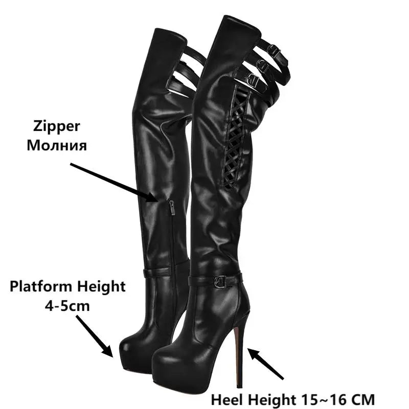 Only maker weiblich über dem Knie Stiefel dünne High Heel schwarz matt Seite Reiß verschluss Mode Frauen Winter Oberschenkel Stiefel