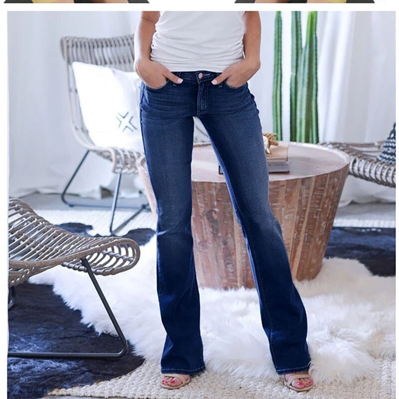 Women Fashion Jeans Slim Skinny Stretch Sexy Low Waist Flare Pants Elastic Female Trousers Brazilian Autumn and Spring C3120