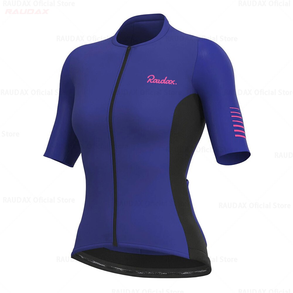 Women Cycling Clothing 2023 Raudax Ropa Ciclismo Mujer Short Sleeve Cycling Jersey Mtb Bike Uniforme Maillot Ciclismo Triathlon