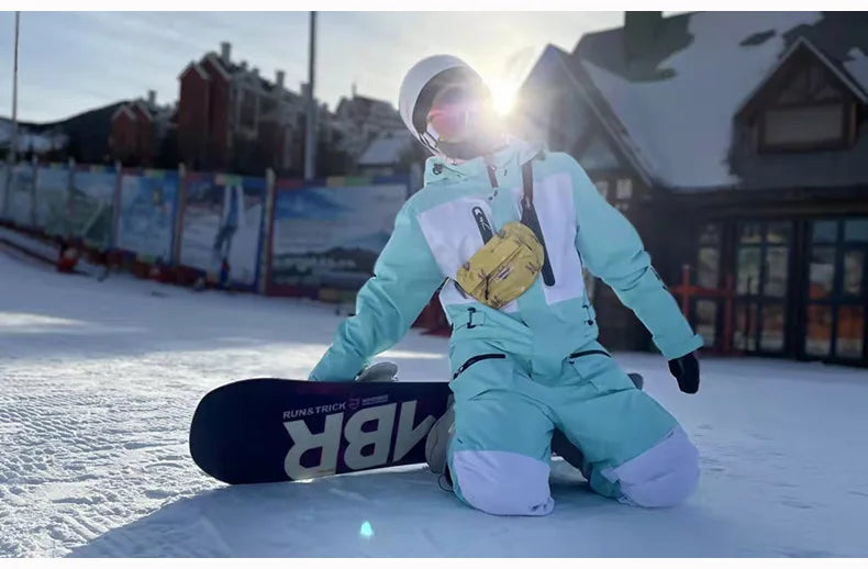 Neue Mode Eine-Stück Ski Anzug Männer Frauen Winter Winddicht Wasserdicht Skifahren Overall Snowboarden Anzüge Weibliche Schnee Kostüme