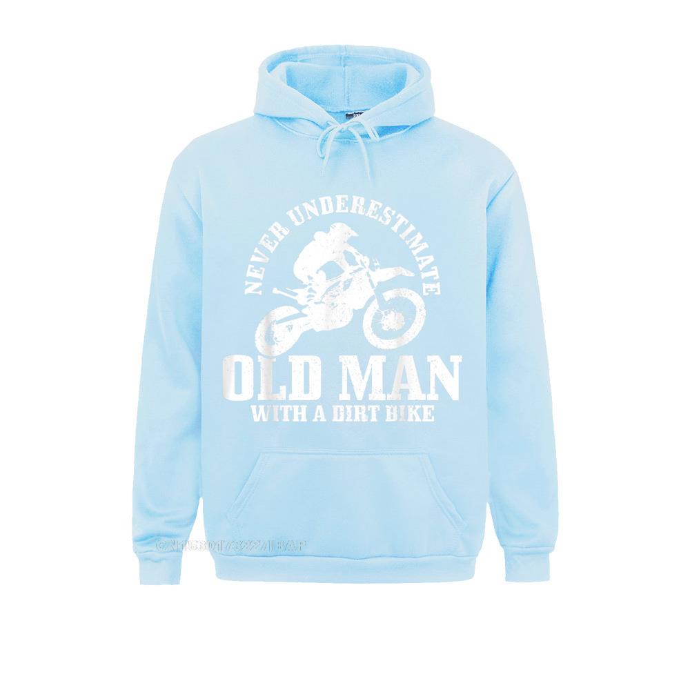 Mens Never Underestimate An Old Man With Bike Motocross Student Hoodies Family Summer Autumn Sweatshirts 3D Printed Graphic