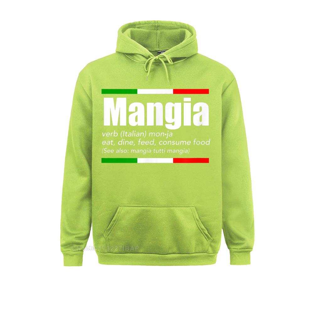 Mangia Italian Slang Funny Sayings TShirt Italy Humor Shirt Sweatshirts Fashionable Cool Women&#39;s Hoodies Hip Hop Sportswears