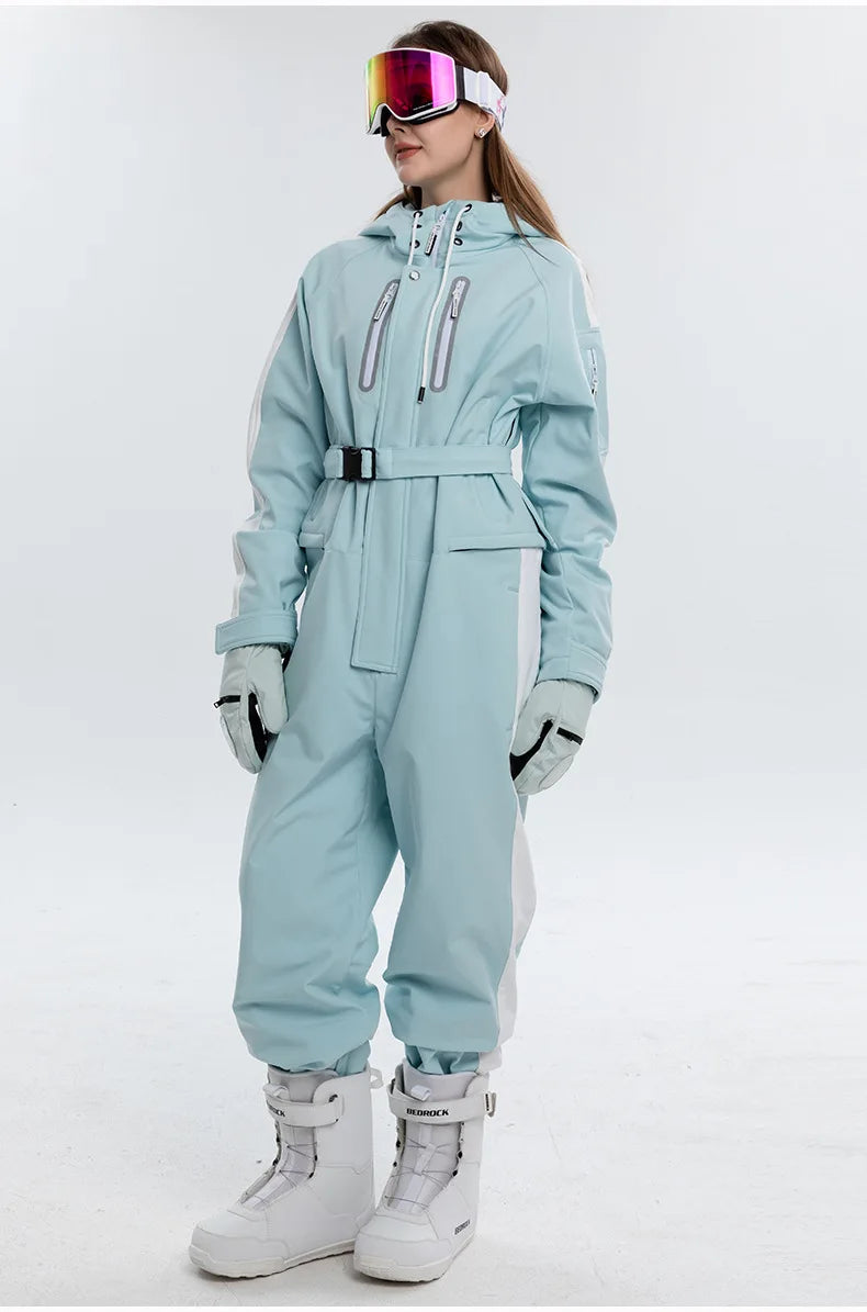 Winter Warm Einteiliges Ski Anzug Männer Frauen Winddicht Wasserdicht Snowboarden Overall Ski Anzüge Weibliche Schnee Kostüme