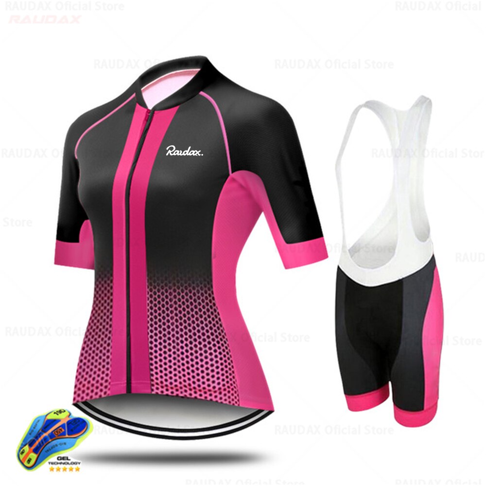 Cycling Clothing 2023 Raudax Team Ropa Ciclismo Mujer Short Sleeve Cycling Jersey Set Mtb Bike Uniforme Maillot Ciclismo Mujer