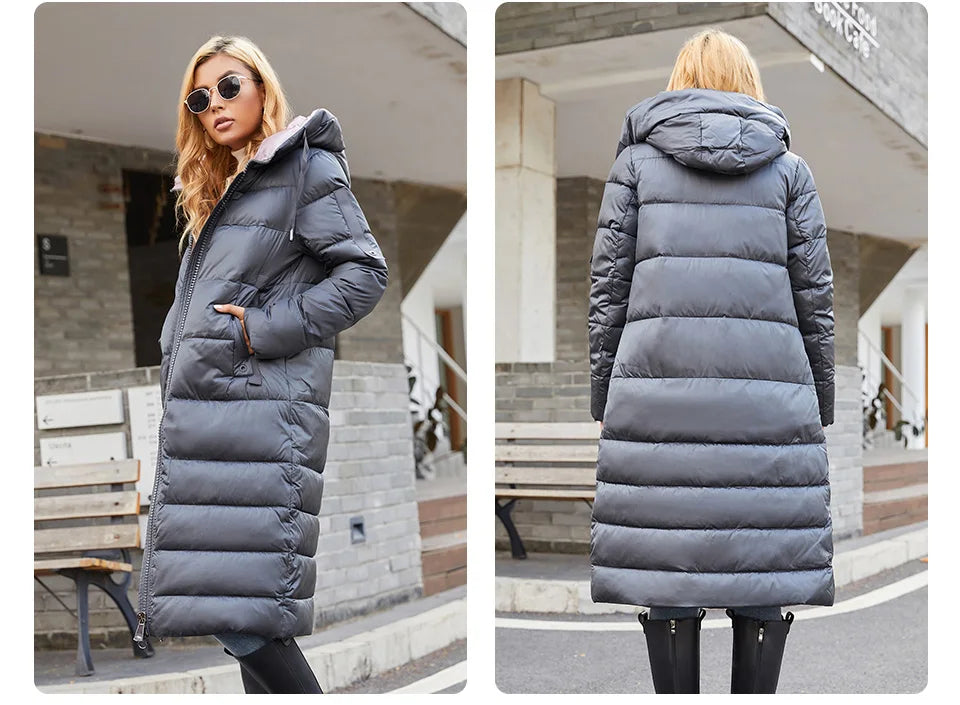 GASMAN Neue 2022 unten jacke weibliche Mode lange Designer frauen winter parka Marke Kontras warme outwear frauen mantel 21792