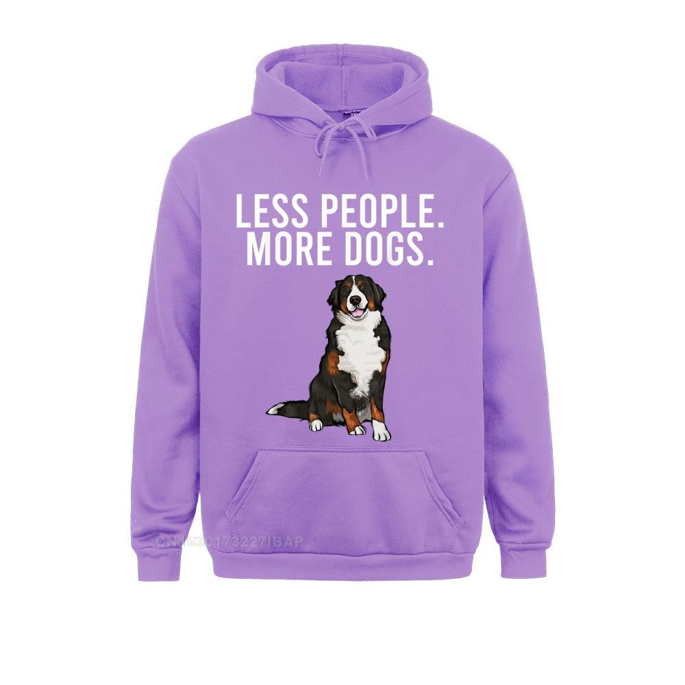 Less People More Dogs Bernese Mountain Dog Funny Introvert Hooded Pullover For Boys Design Hoodies Newest Outdoor Clothes