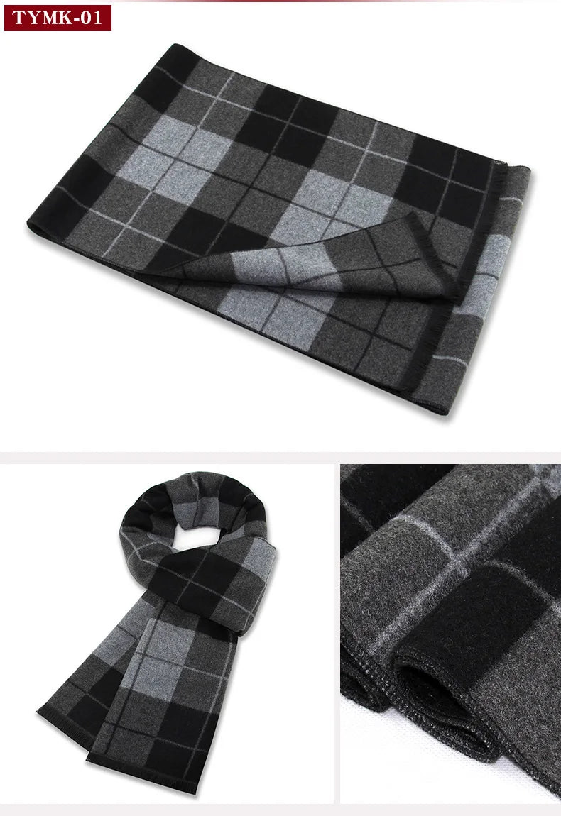 Winter Kaschmir Schal für Männer Plaid Farbe warme Pashmina Schal Kopf Wickel Quaste Schals gestrickt Männer Foulard Decke Farbe