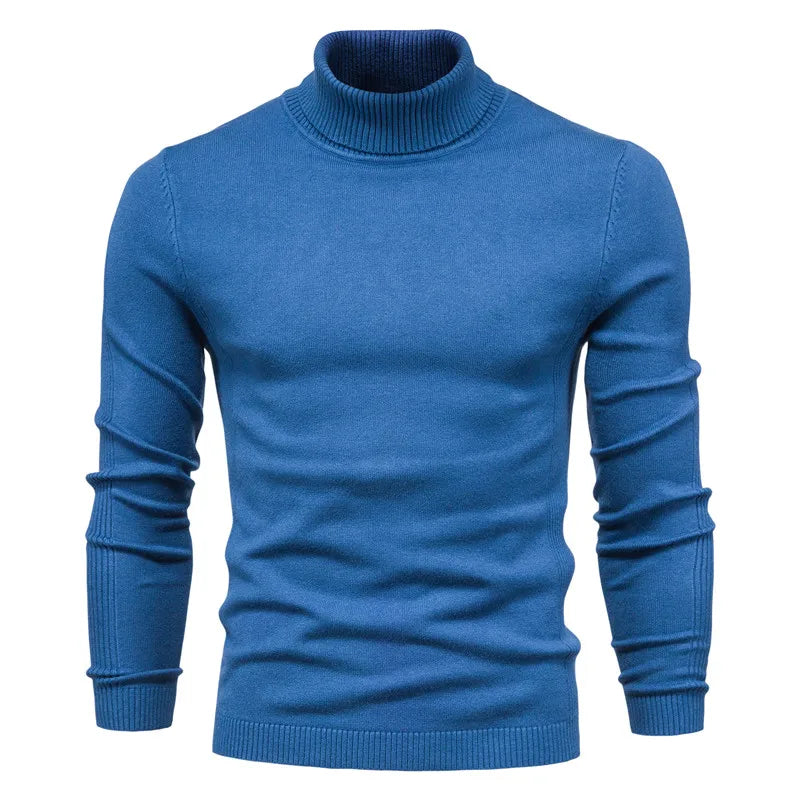 Neue Qualität Winter Herren-Pullover Casual Rollkragen Dicken Pullover Einfarbig Warme Slim Fit Rollkragen Pullover Pullover Männer