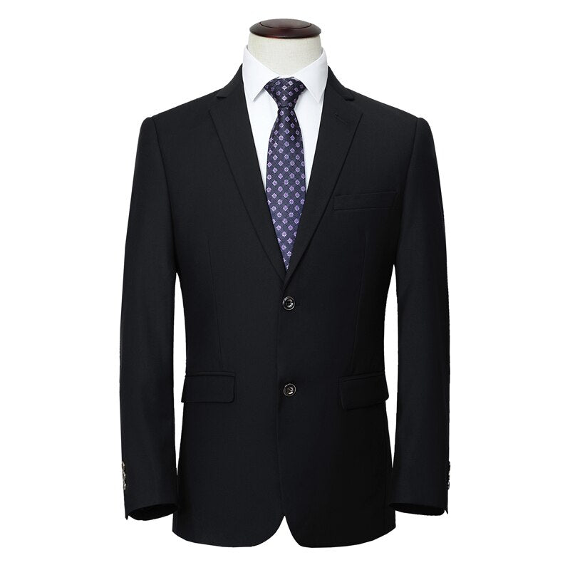 SHAN BAO plus size L-9XL loose suit 2022 autumn classic brand business casual young men&#39;s banquet wedding suit navy black blue